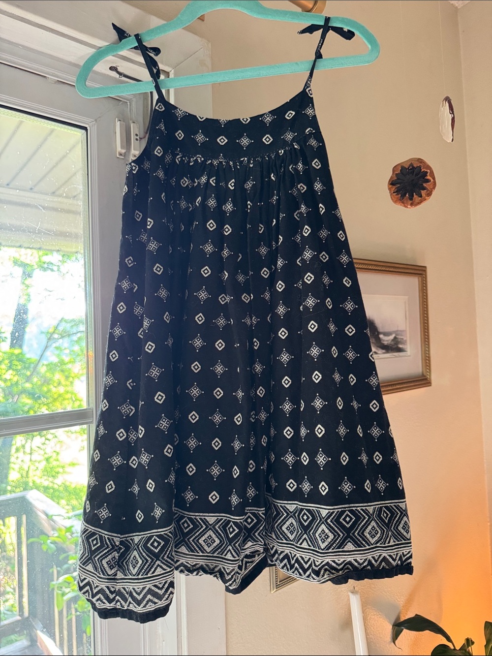 GAP Black & White Printed Skater sun Dress 4/5T
